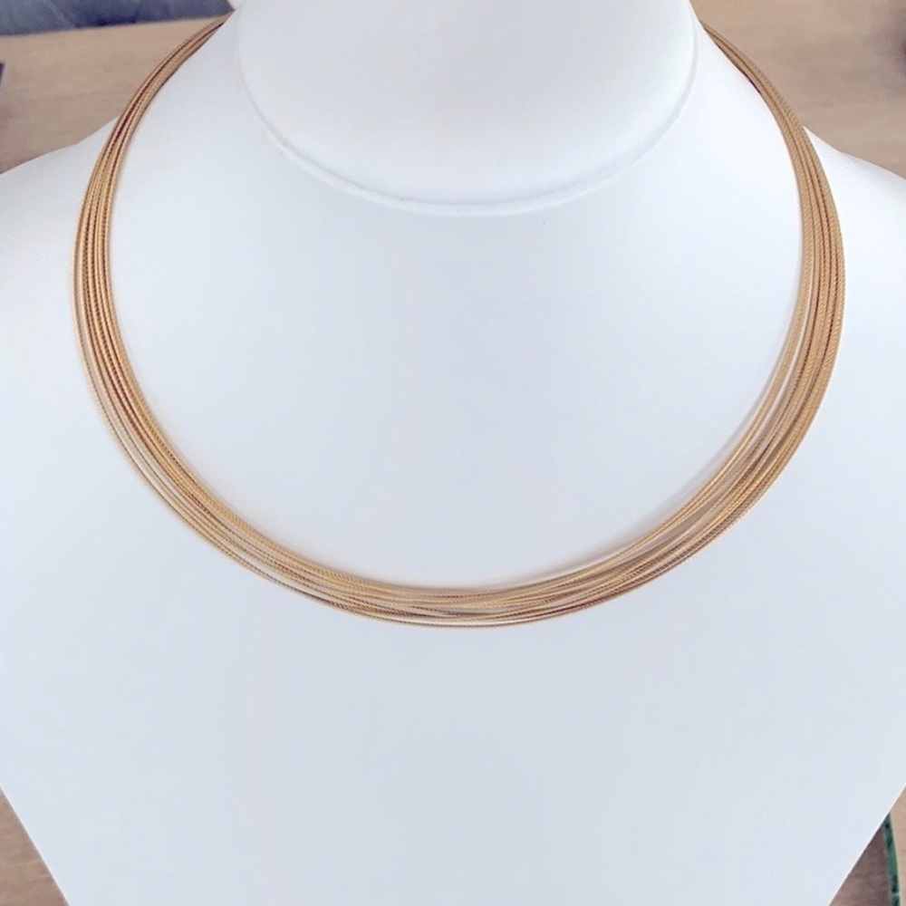 ♥️ ALOR Gold Stainless Steel Cable Necklace